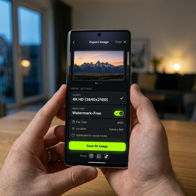 Hypic MOD APK watermark free HD export screen